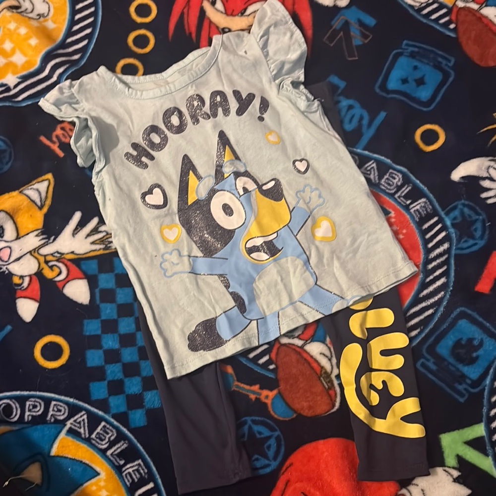 Bluey Graphic Tee and Leggings Set